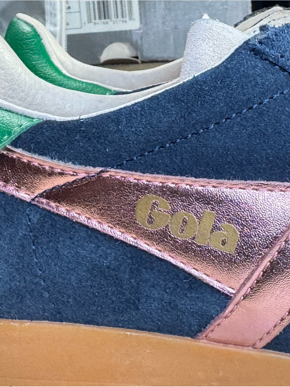 GOLA Elan Glitz Trainer Navy Blue, Pink, Green Women’s Size 9 Sneakers CLB790 - Picture 5 of 11